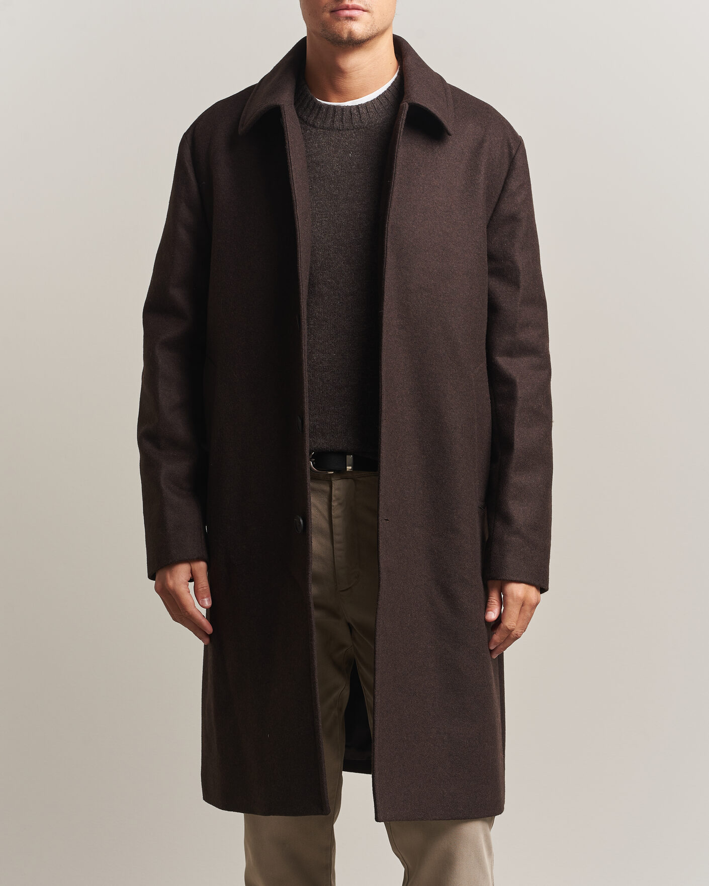Homme | Manteaux Et Vestes | A Day's March | Shamrock Wool Car Coat Dark Brown
