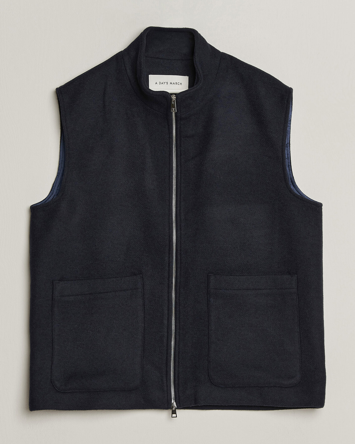 Homme | Gilets | A Day's March | Canora Lined Wool Vest Navy