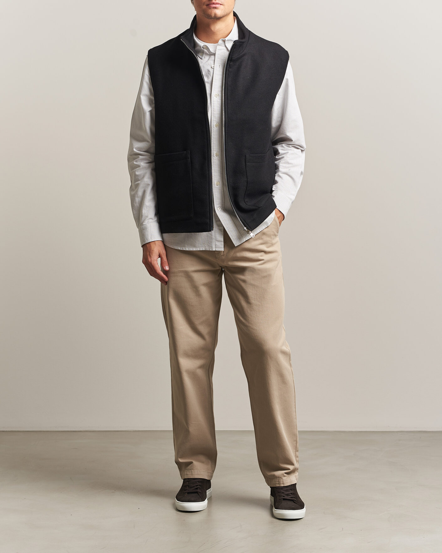Homme | Gilets | A Day's March | Canora Lined Wool Vest Black