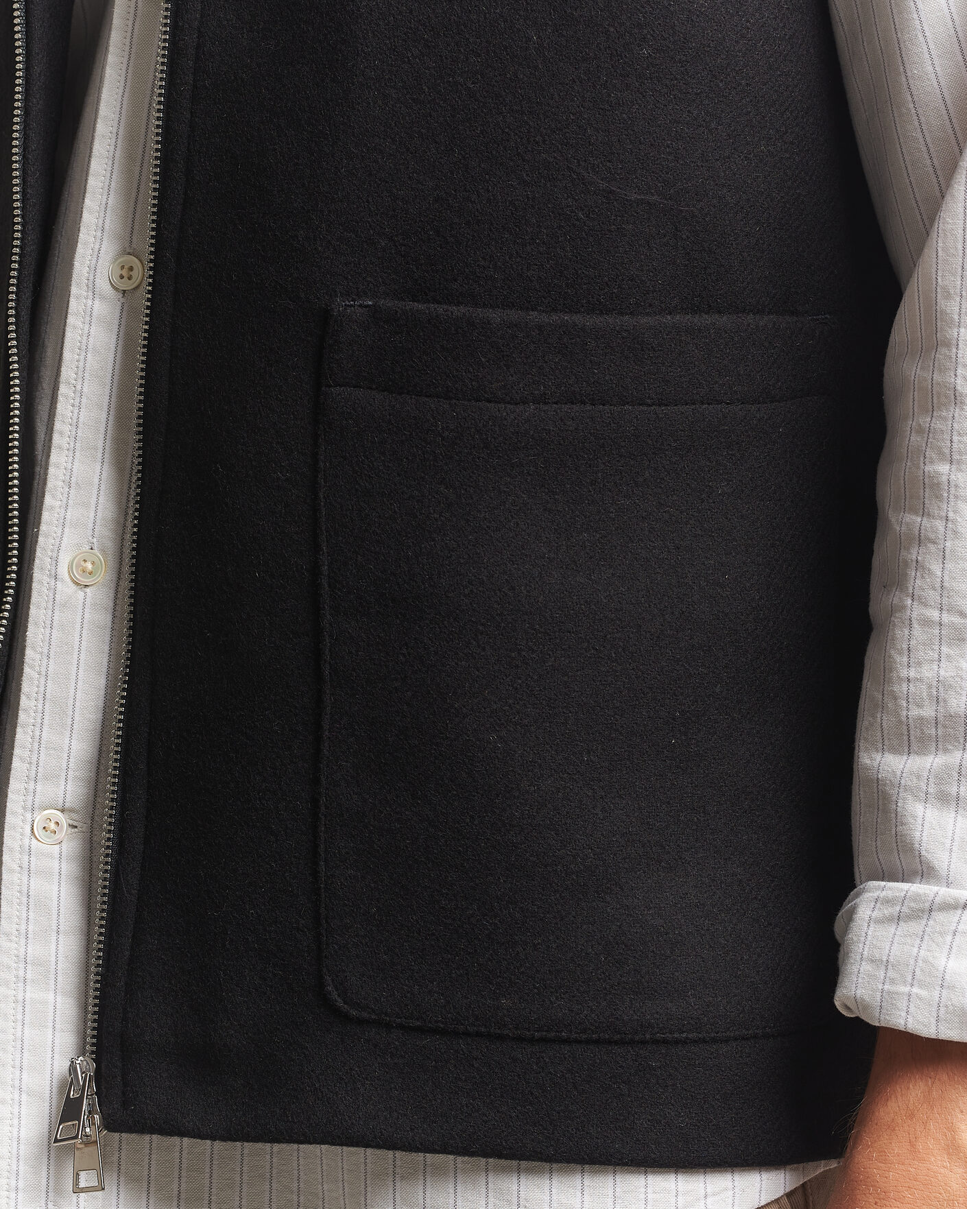 Homme | Gilets | A Day's March | Canora Lined Wool Vest Black