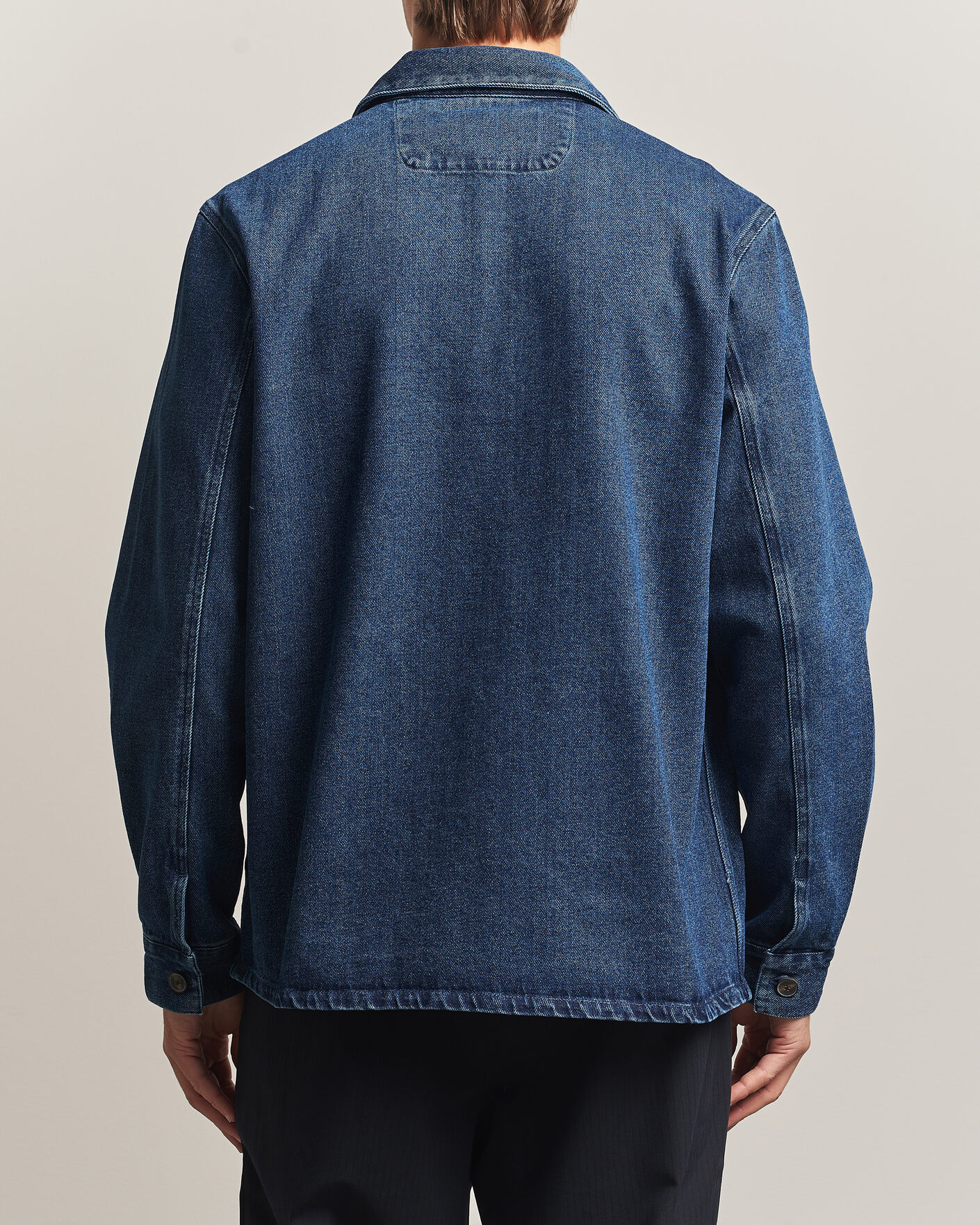 Homme | Chemises | A Day's March | Algot Denim Overshirt Dark Blue Wash