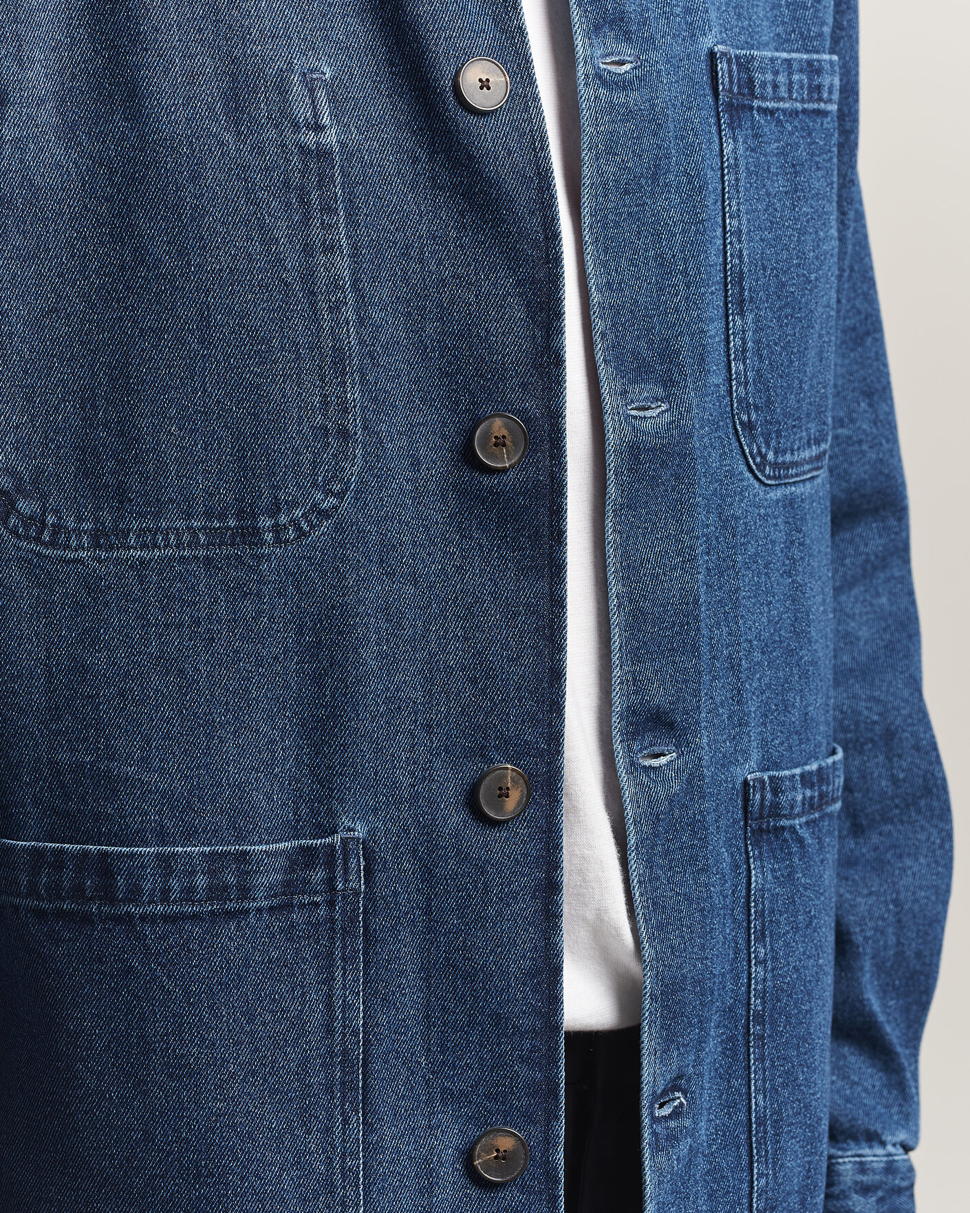 Homme | Chemises | A Day's March | Algot Denim Overshirt Dark Blue Wash