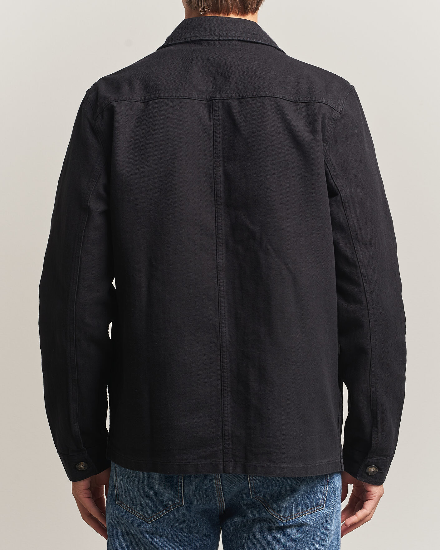Homme | Chemises | A Day's March | Original Herringbone Overshirt Black