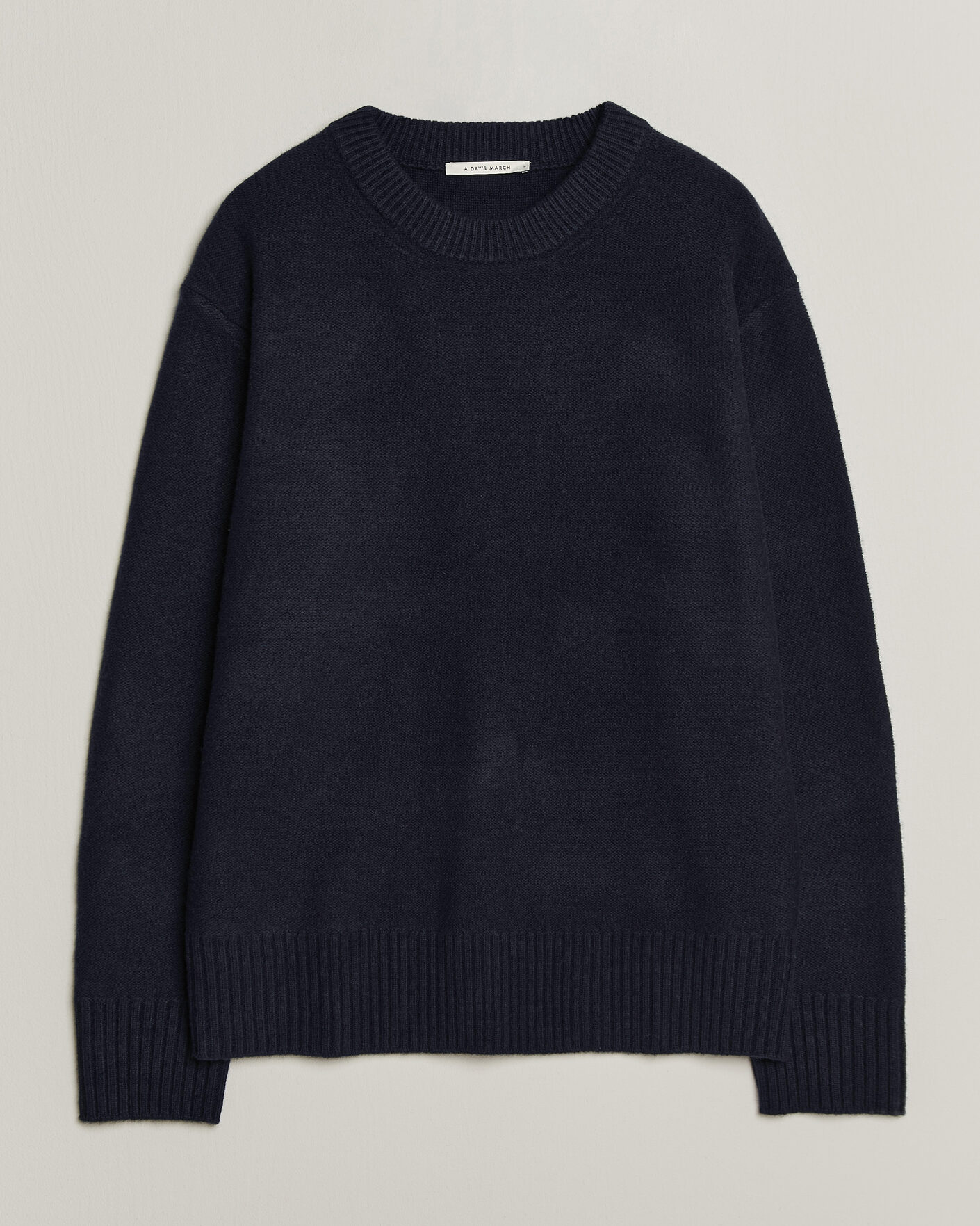 Homme | Pulls Et Tricots | A Day's March | Tietar Boiled Merino Sweater Navy