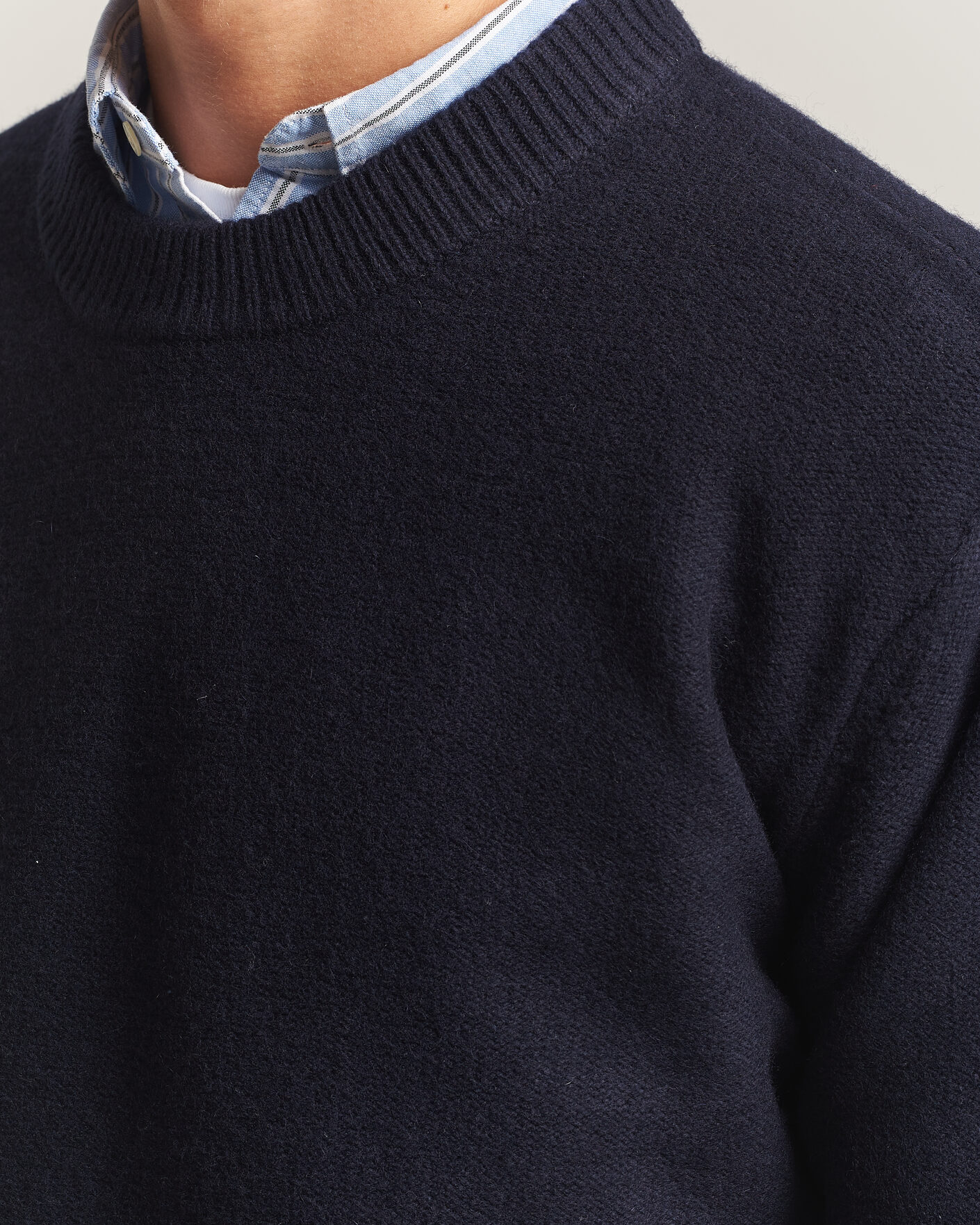 Homme | Pulls Et Tricots | A Day's March | Tietar Boiled Merino Sweater Navy