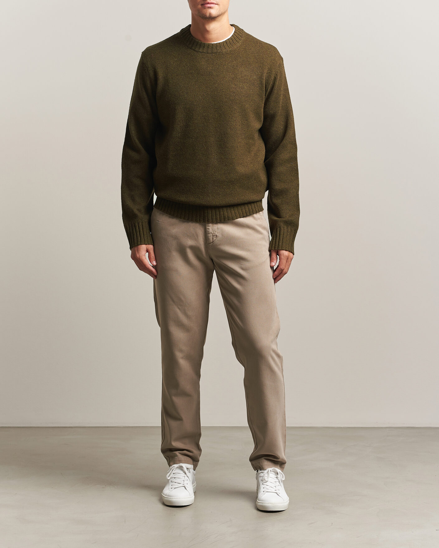 Homme | Pulls Et Tricots | A Day's March | Marlow Lambswool Sweater Forest Green