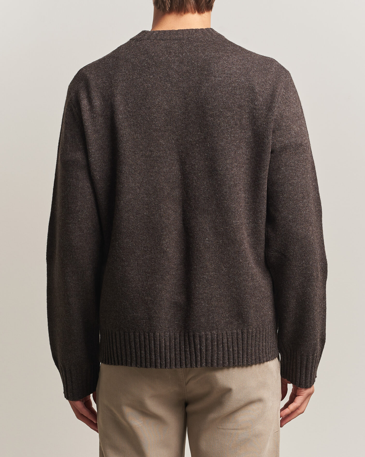 Homme | Pulls Et Tricots | A Day's March | Marlow Lambswool Sweater Dark Brown