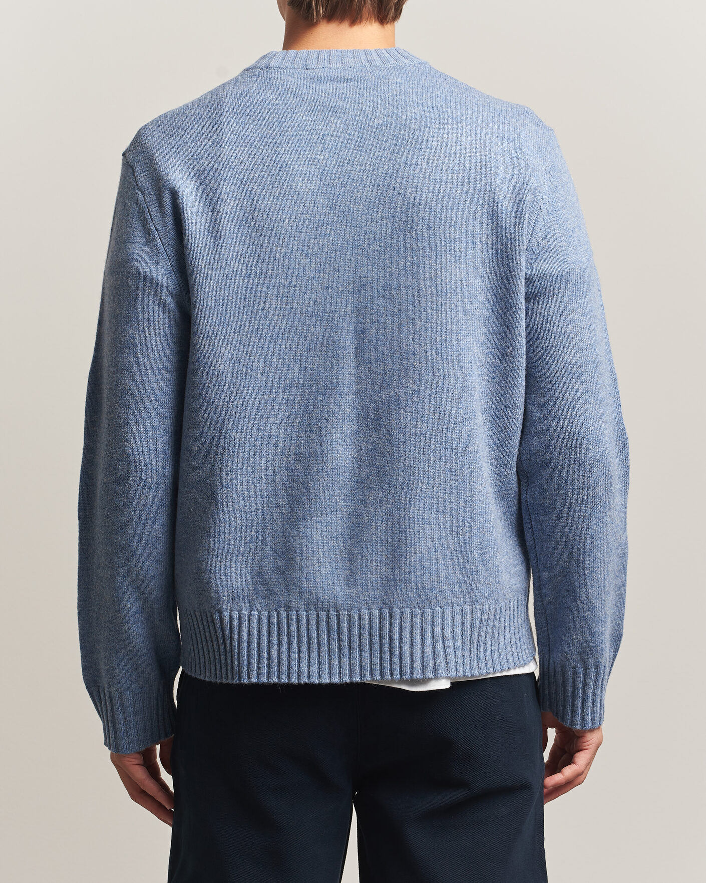 Homme | Pulls Et Tricots | A Day's March | Marlow Lambswool Sweater Misty Blue