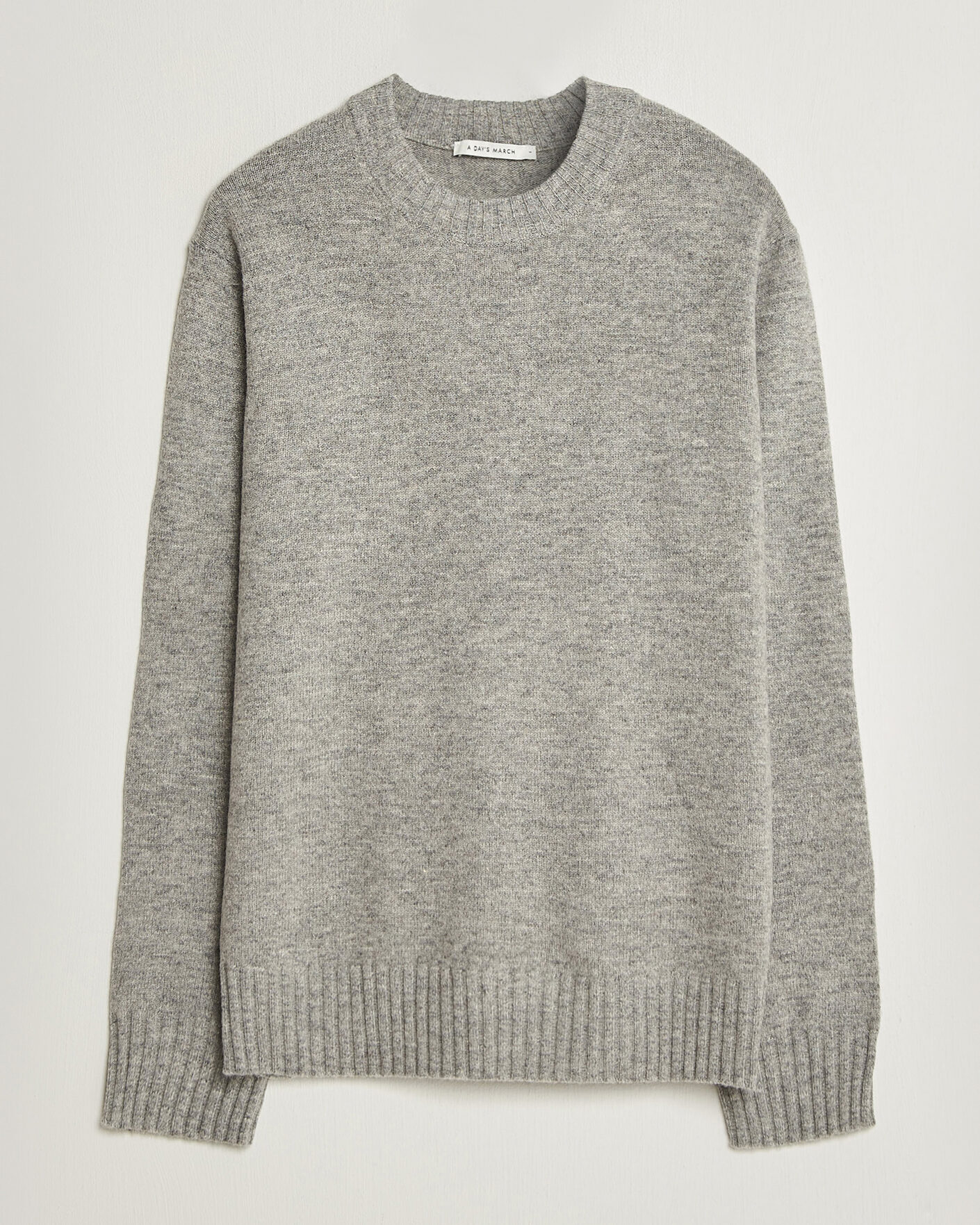 Homme | Pulls Et Tricots | A Day's March | Marlow Lambswool Sweater Grey Melange