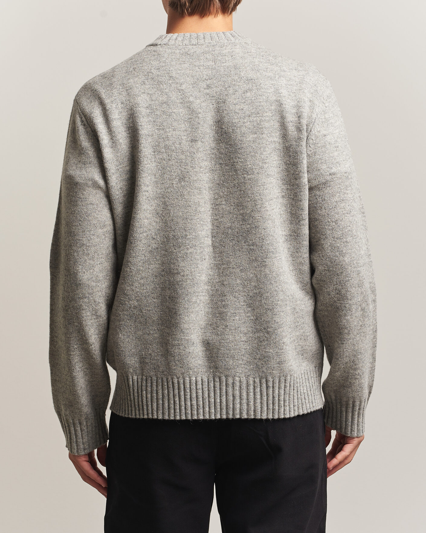 Homme | Pulls Et Tricots | A Day's March | Marlow Lambswool Sweater Grey Melange
