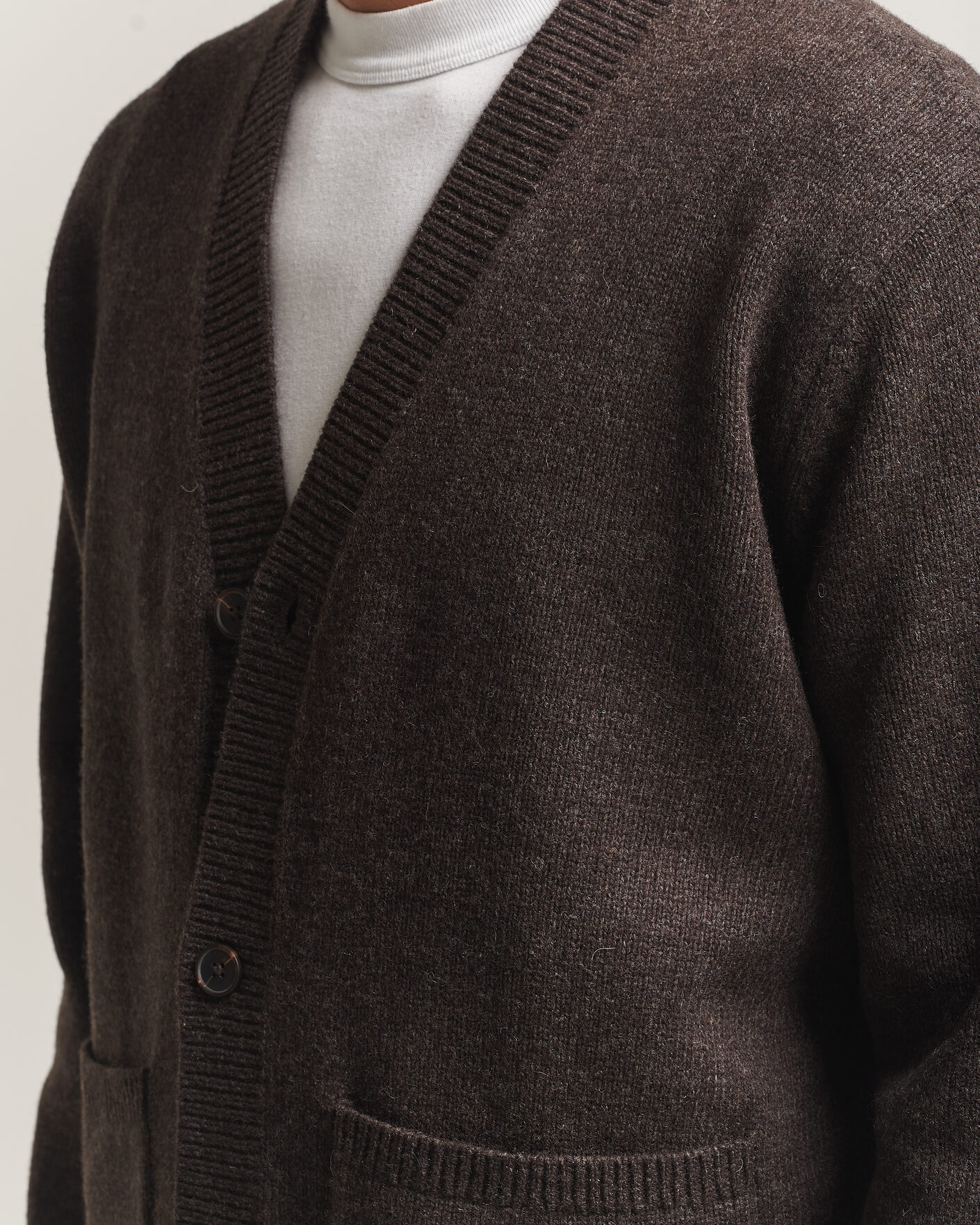 Homme | Pulls Et Tricots | A Day's March | Jarrow Lambswool Cardigan Dark Brown
