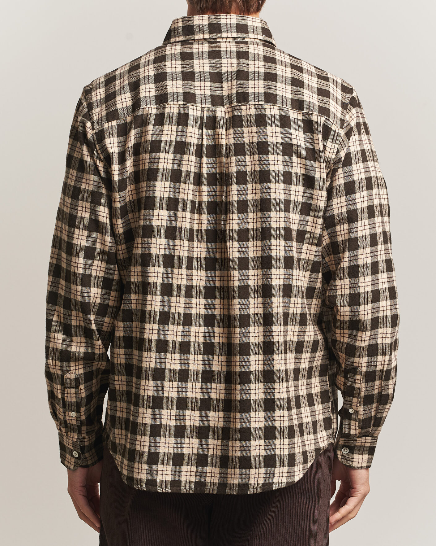 Homme | Chemises | A Day's March | Classic Checked Flannel Shirt Brown/Sand
