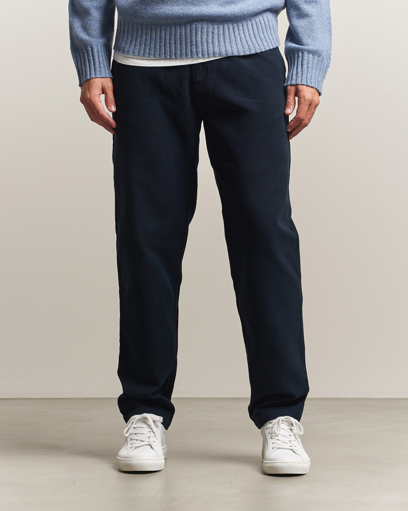 Homme | Pantalons | A Day's March | Miller Cotton/Lyocell Trousers Navy
