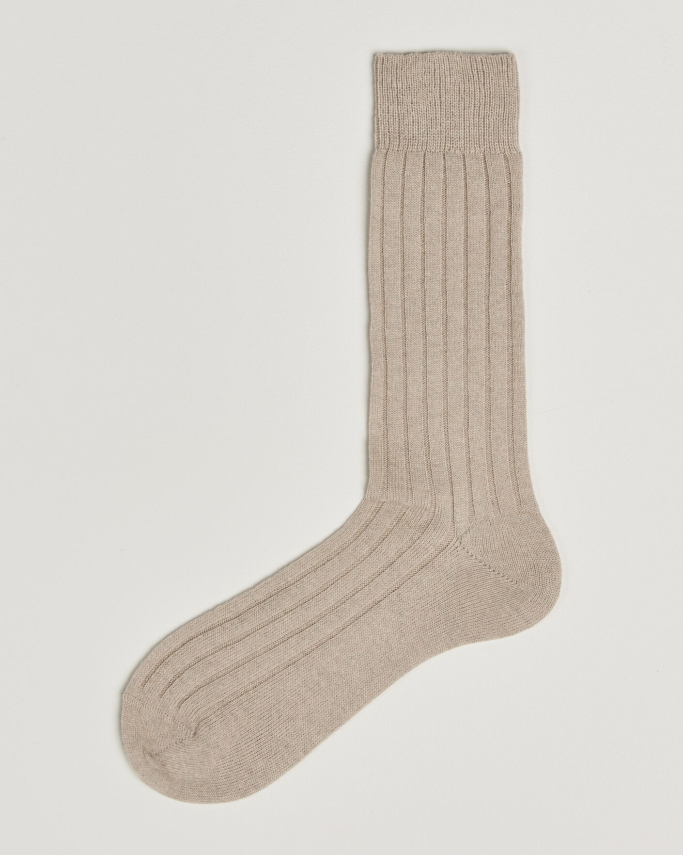 Homme | Sous-Vêtements Et Chaussettes | Bresciani | Wool/Cashmere Ribbed Socks Beige