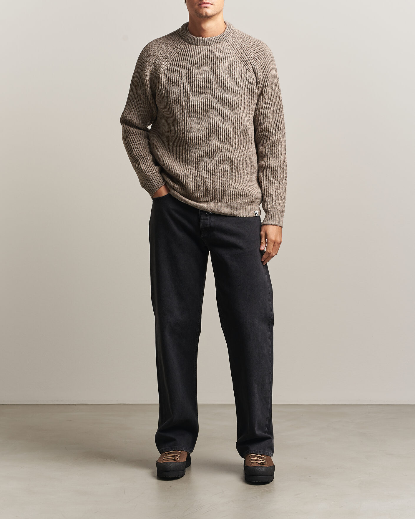 Homme | Pulls Et Tricots | Peregrine | Ford Knitted Wool Jumper Light Brown