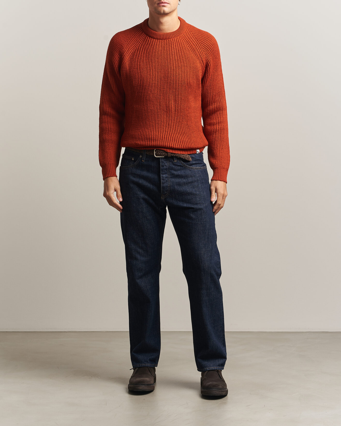 Homme | Pulls Et Tricots | Peregrine | Ford Knitted Wool Jumper Orange