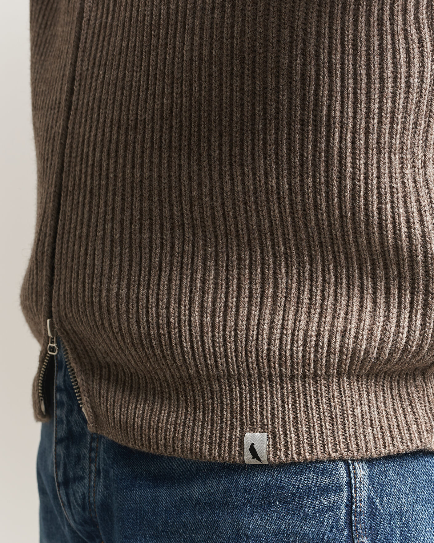 Homme | Pulls Et Tricots | Peregrine | Fisherman Merino Zip Cardigan Light Brown