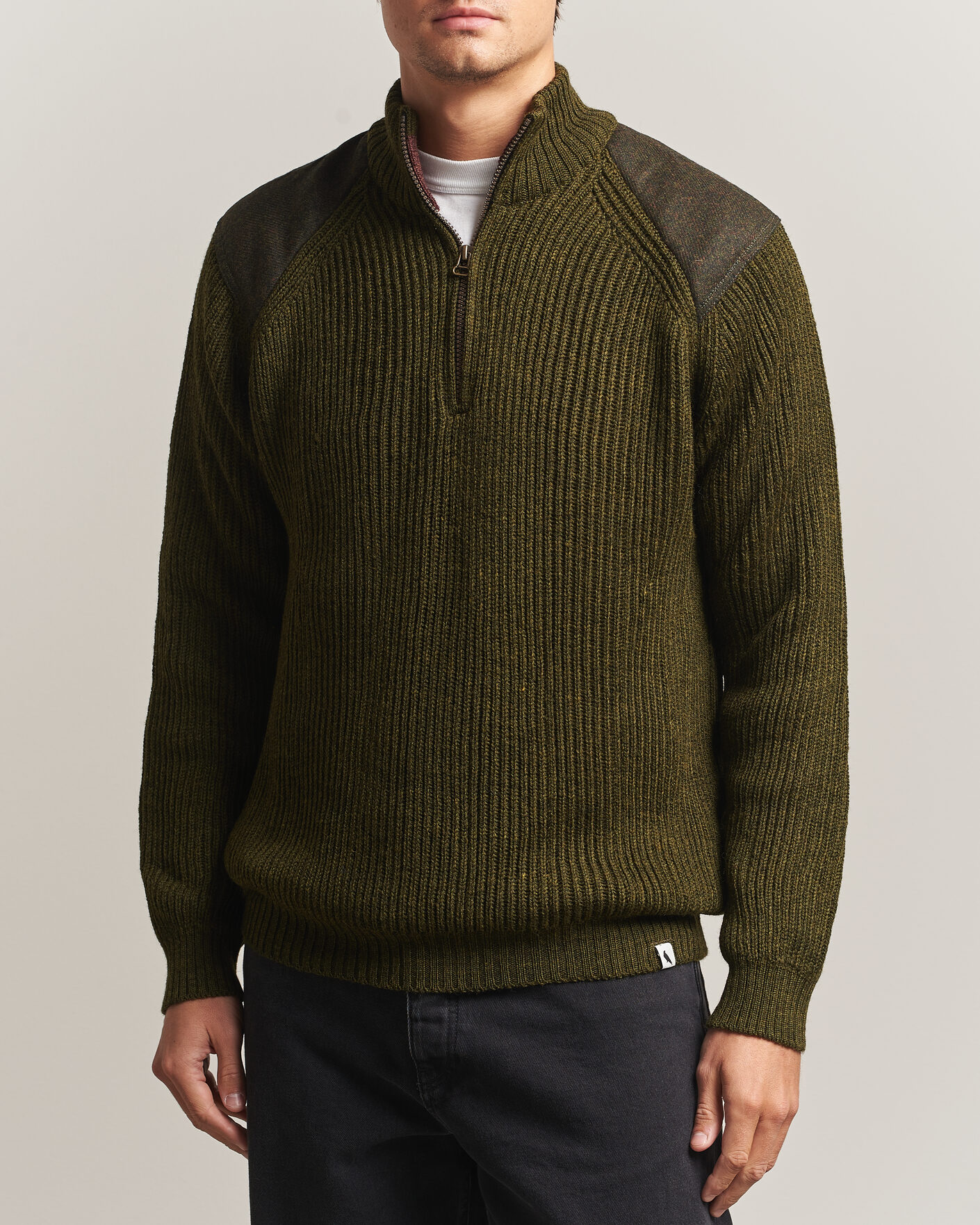 Homme | Pulls Et Tricots | Peregrine | Foxton Quarter Zip Jumperr Olive