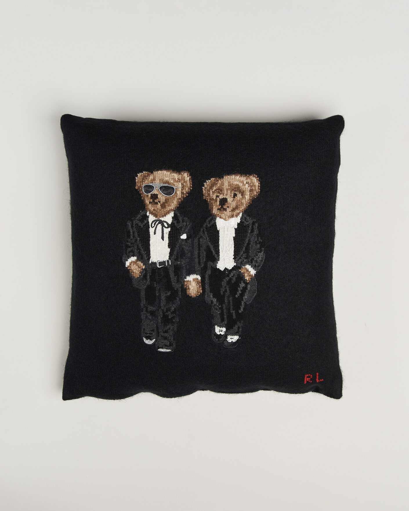 Homme | Pour La Maison | Ralph Lauren Home | Ralph & Ricky Bear Wool/Alpaca Pillow Black