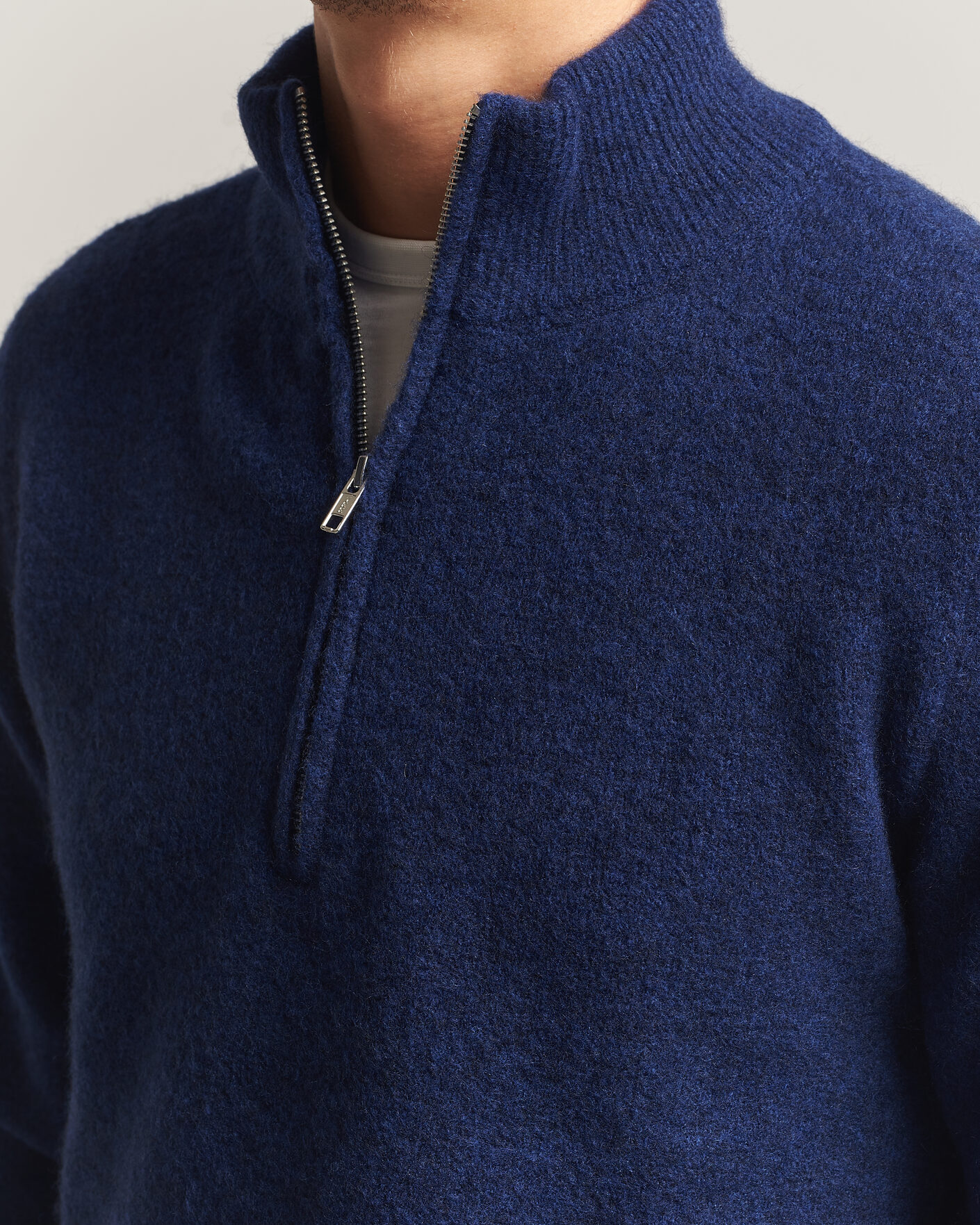 Homme | Pulls Et Tricots | Filippa K | Andrew Yak Knitted Half Zip Deep Blue