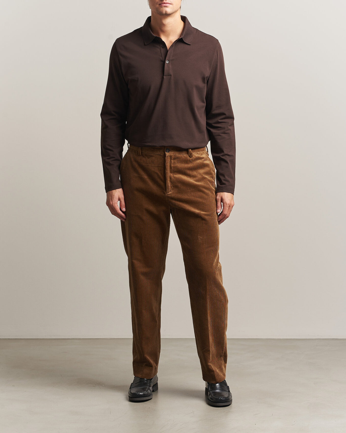 Homme | Pantalons | Filippa K | Julian Corduroy Chino Trousers Tobacco