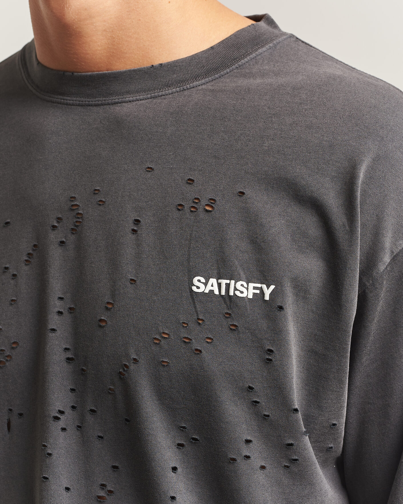 Homme | T-shirts | Satisfy | MothTech Long Sleeve T-Shirt Aged Black