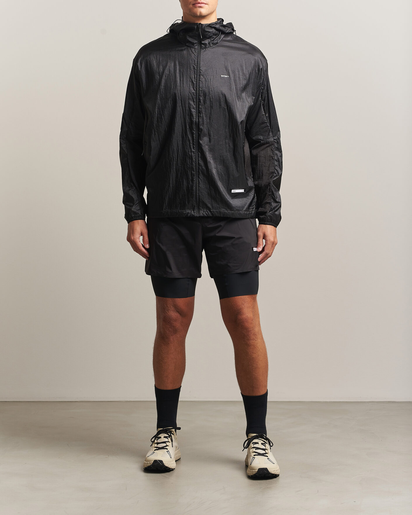 Homme | Manteaux Et Vestes | Satisfy | Pertex Diamond Fuse Windbreaker Black