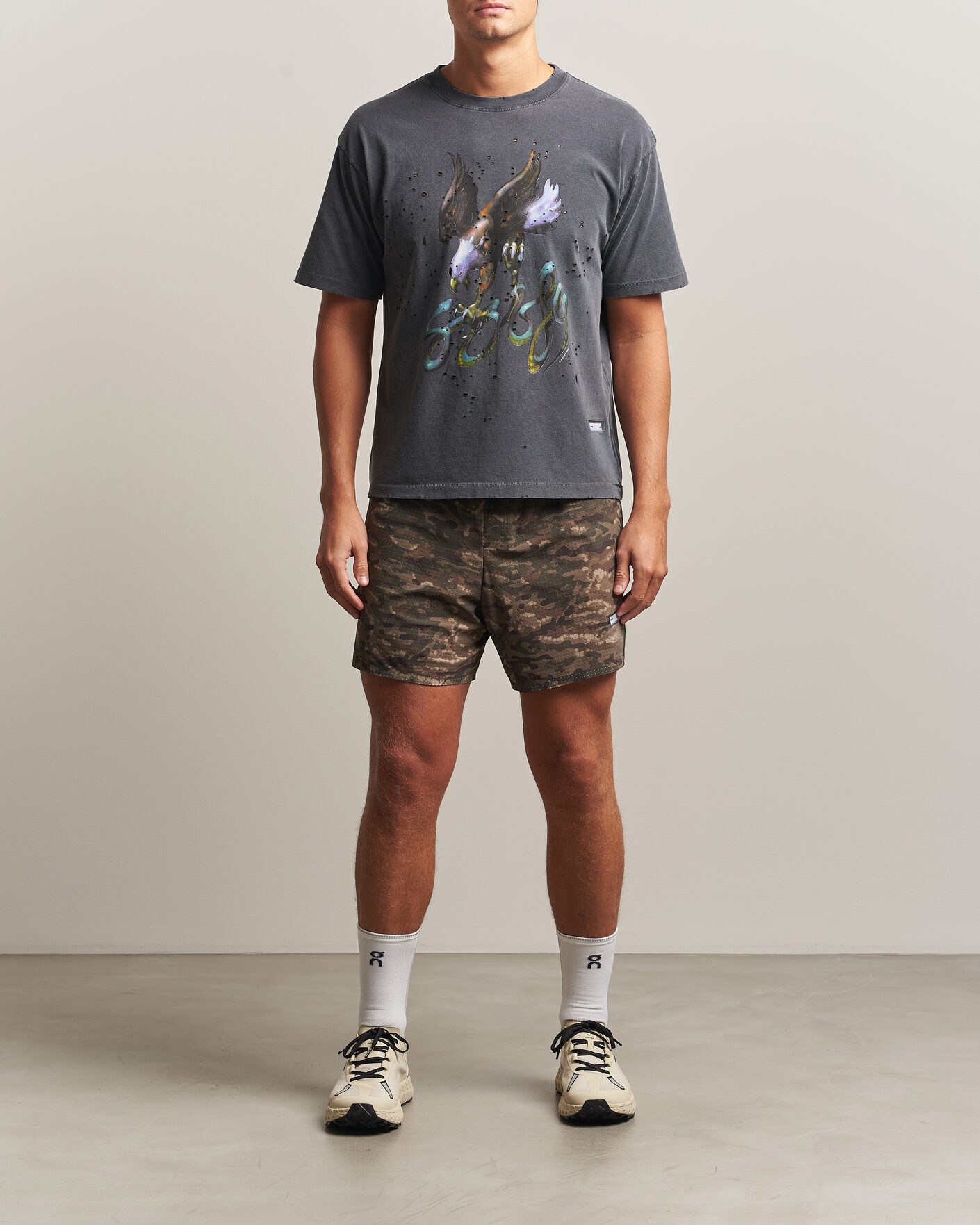 Homme | Shorts | Satisfy | Space-O 5 Inch Shorts Overland Trek Camo