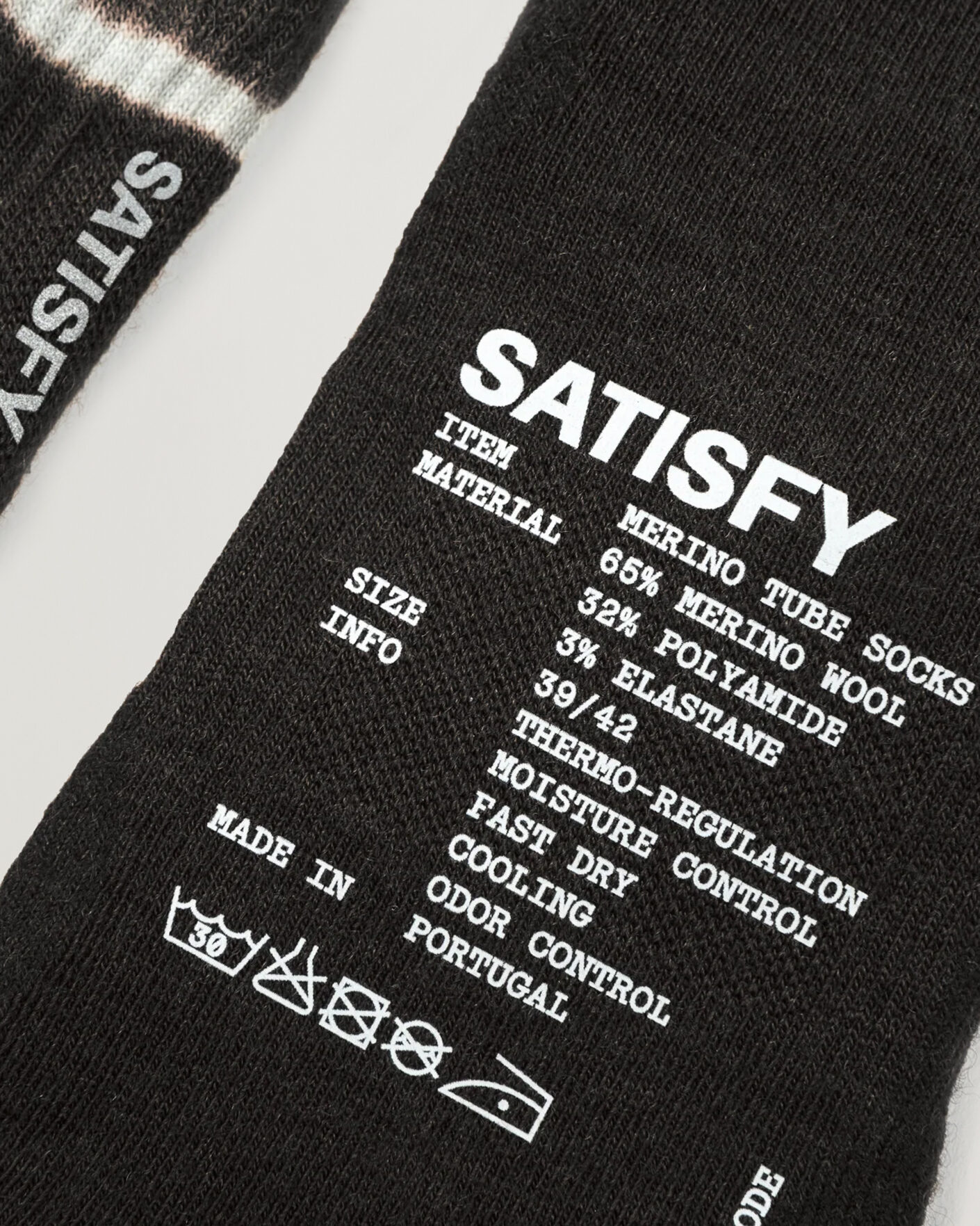 Homme | Sous-Vêtements Et Chaussettes | Satisfy | Merino Nylon Tube Socks Black Tie Dye