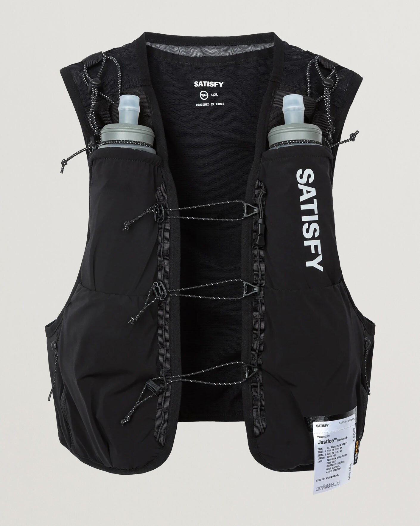 Homme | Accessoires actifs | Satisfy | TechSilk Drift Cordura 5L Hydration Vest Black