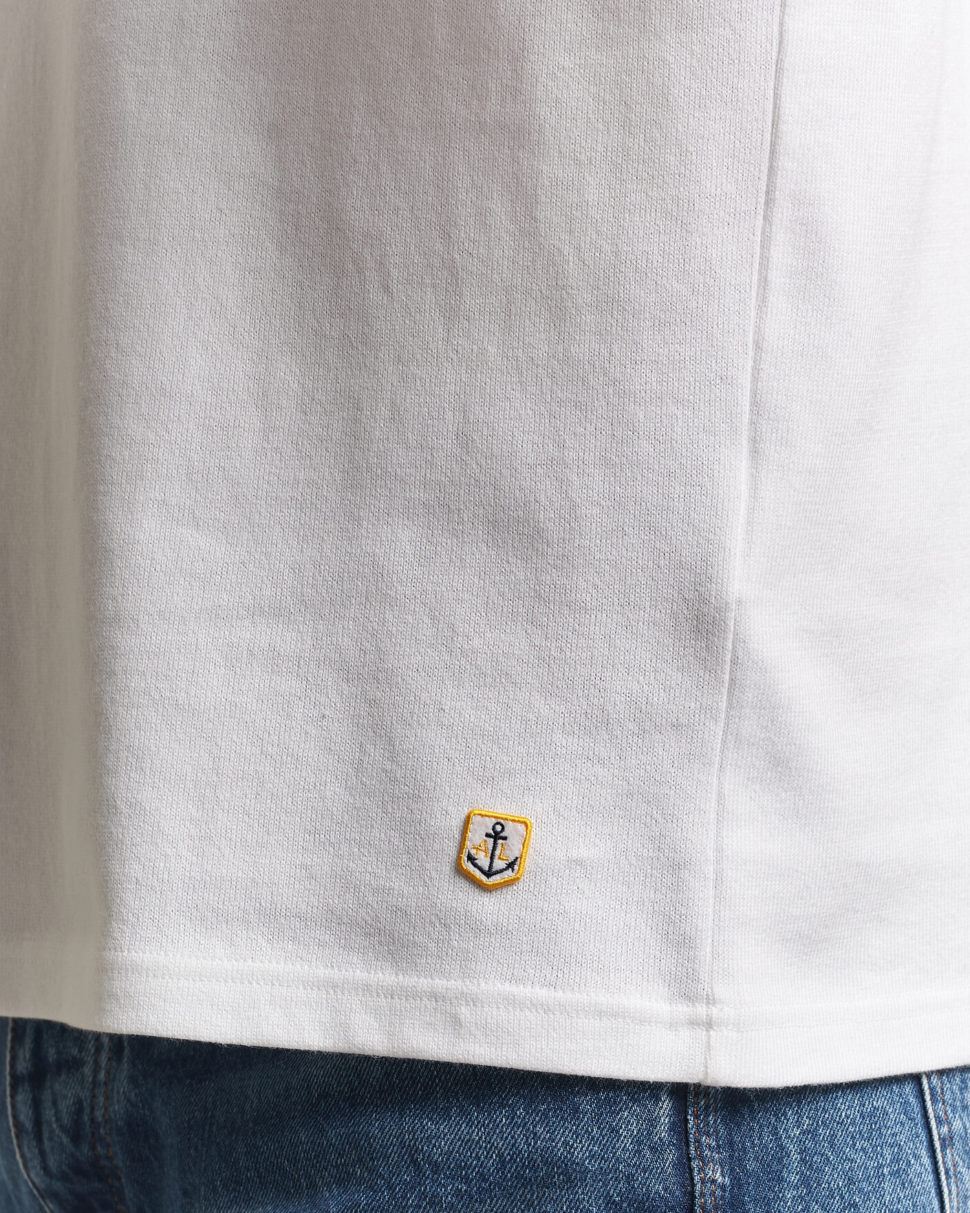 Homme | T-shirts | Armor-lux | Heritage Long Sleeve Cotton T-Shirt White