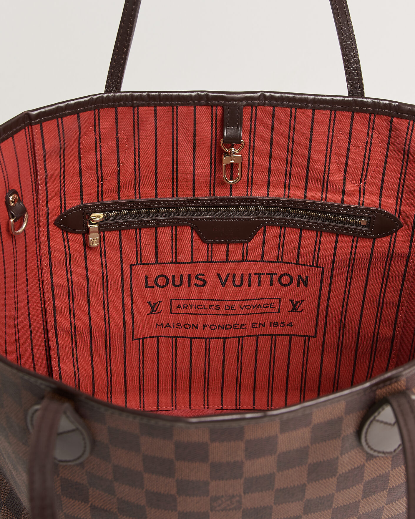Homme | Pre-Owned & Vintage Bags | Louis Vuitton Pre-Owned | Neverfull MM  Damier Ebene