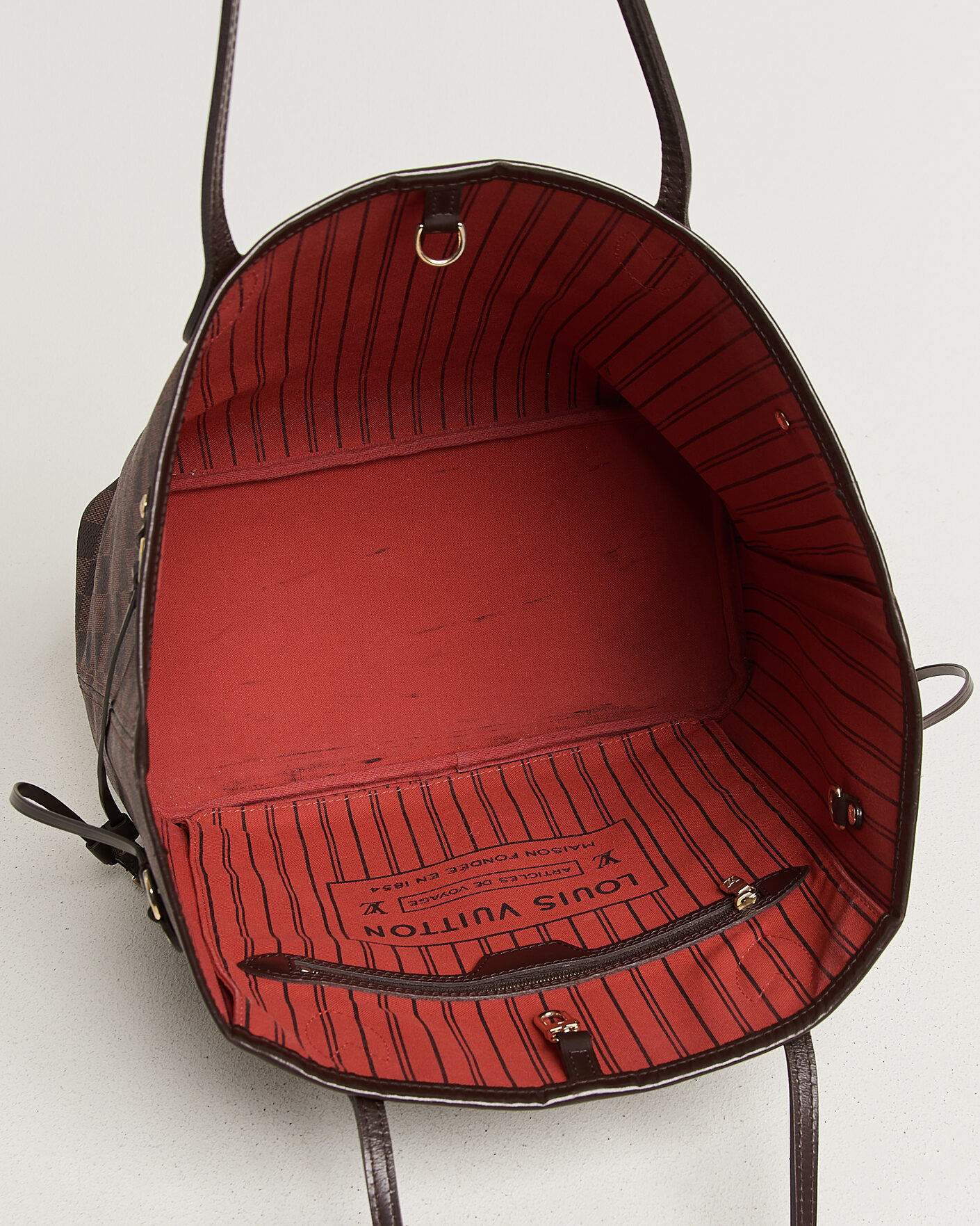 Homme | Pre-Owned & Vintage Bags | Louis Vuitton Pre-Owned | Neverfull MM  Damier Ebene