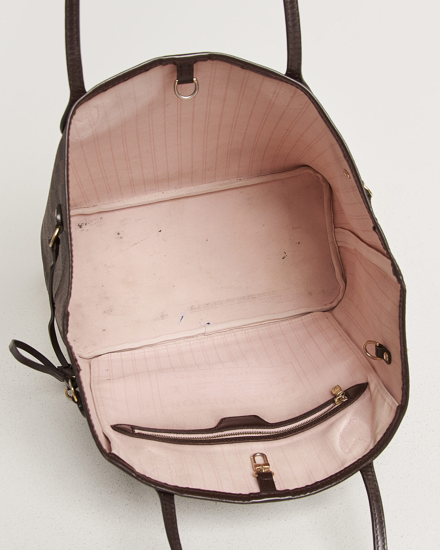 Homme | Pre-Owned & Vintage Bags | Louis Vuitton Pre-Owned | Neverfull MM  Damier Ebene