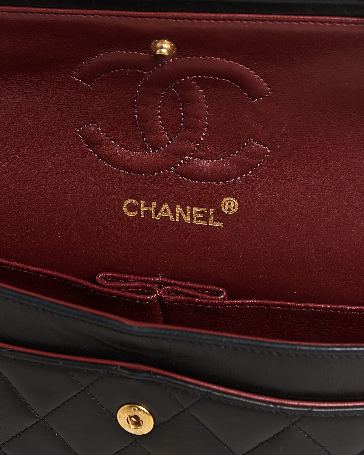 Homme | Pre-Owned & Vintage Bags | Chanel Pre-Owned | Classic Small Double Flap Bag Lambskin Black