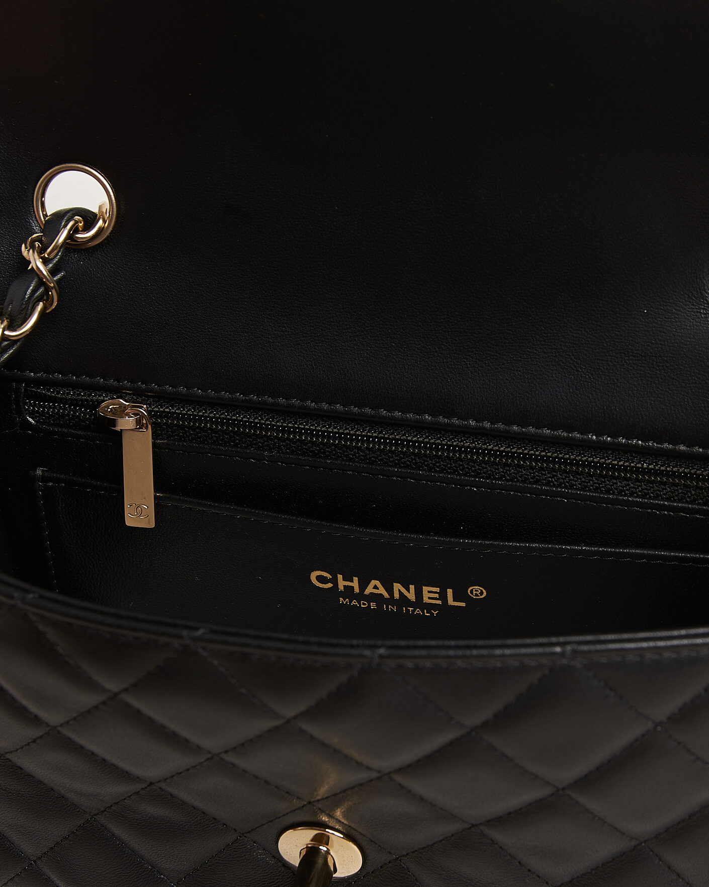 Homme | Pre-Owned & Vintage Bags | Chanel Pre-Owned | Classic Mini Rectangular Single Flap Bag Lambskin Black
