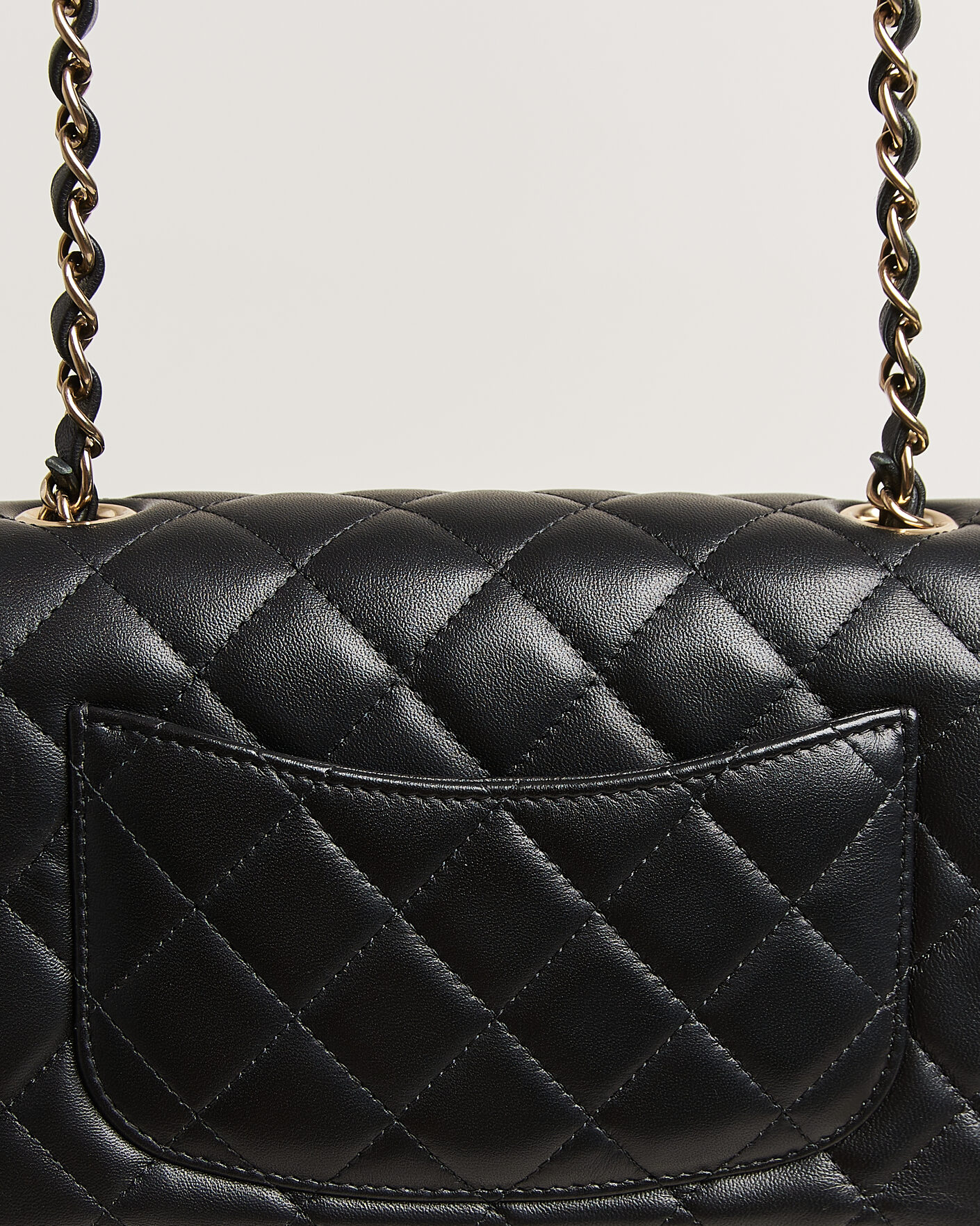 Homme | Pre-Owned & Vintage Bags | Chanel Pre-Owned | Classic Mini Rectangular Single Flap Bag Lambskin Black
