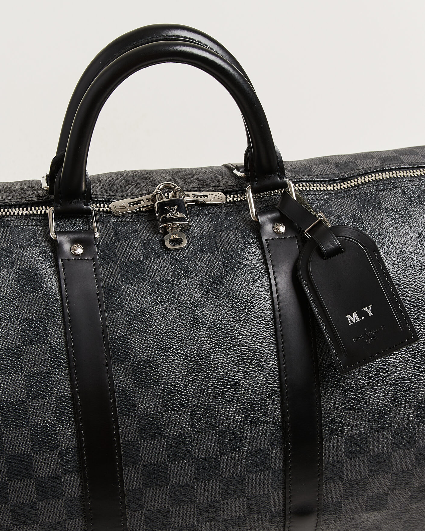 Homme | Pre-Owned & Vintage Bags | Louis Vuitton Pre-Owned | Keepall Bandouliére 55 Damier Graphite