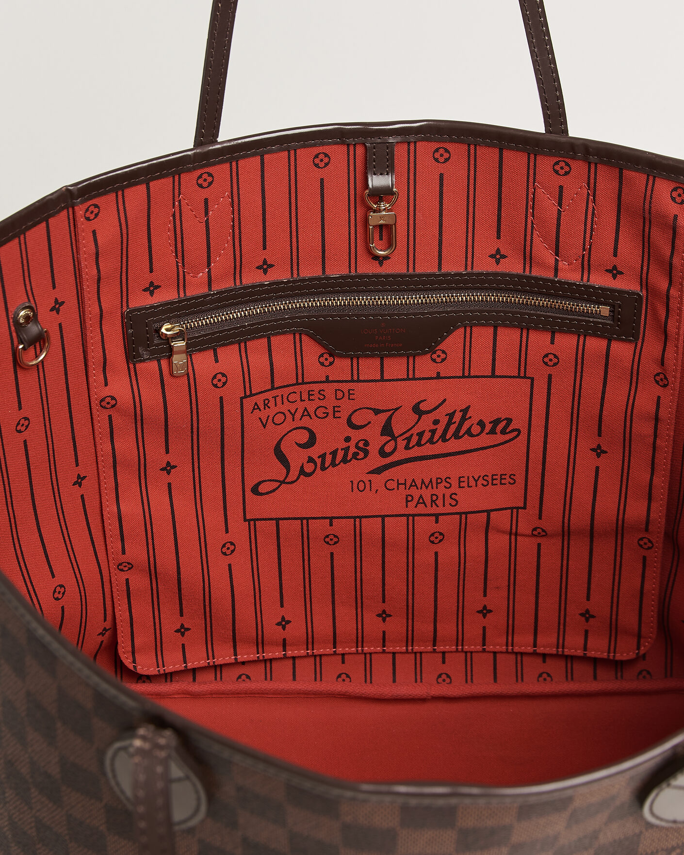 Homme | Pre-Owned & Vintage Bags | Louis Vuitton Pre-Owned | Neverfull GM Damier Ebene