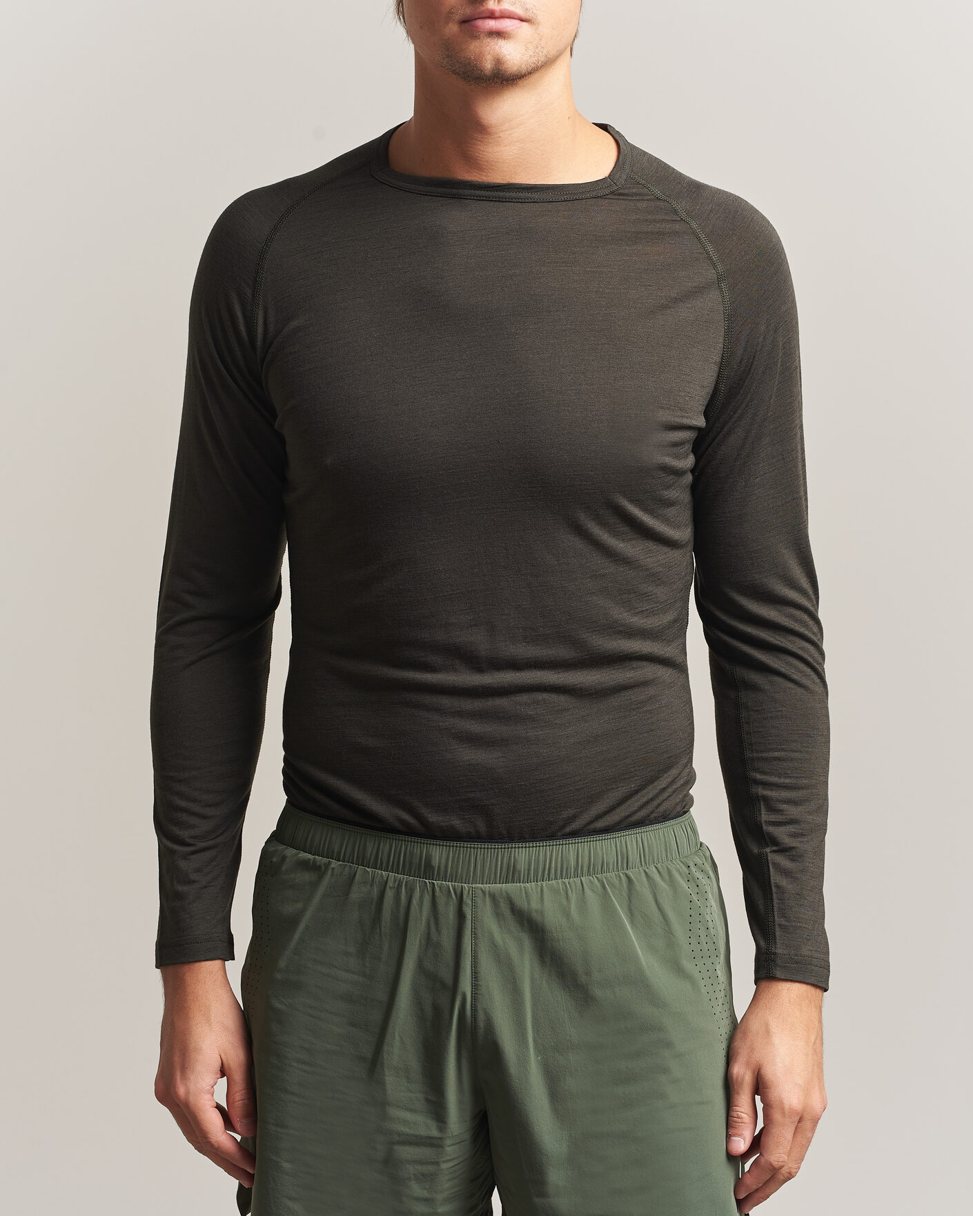 Homme | Pulls Et Tricots | SOAR Running | LS Merino/Silk Base Layer Forest