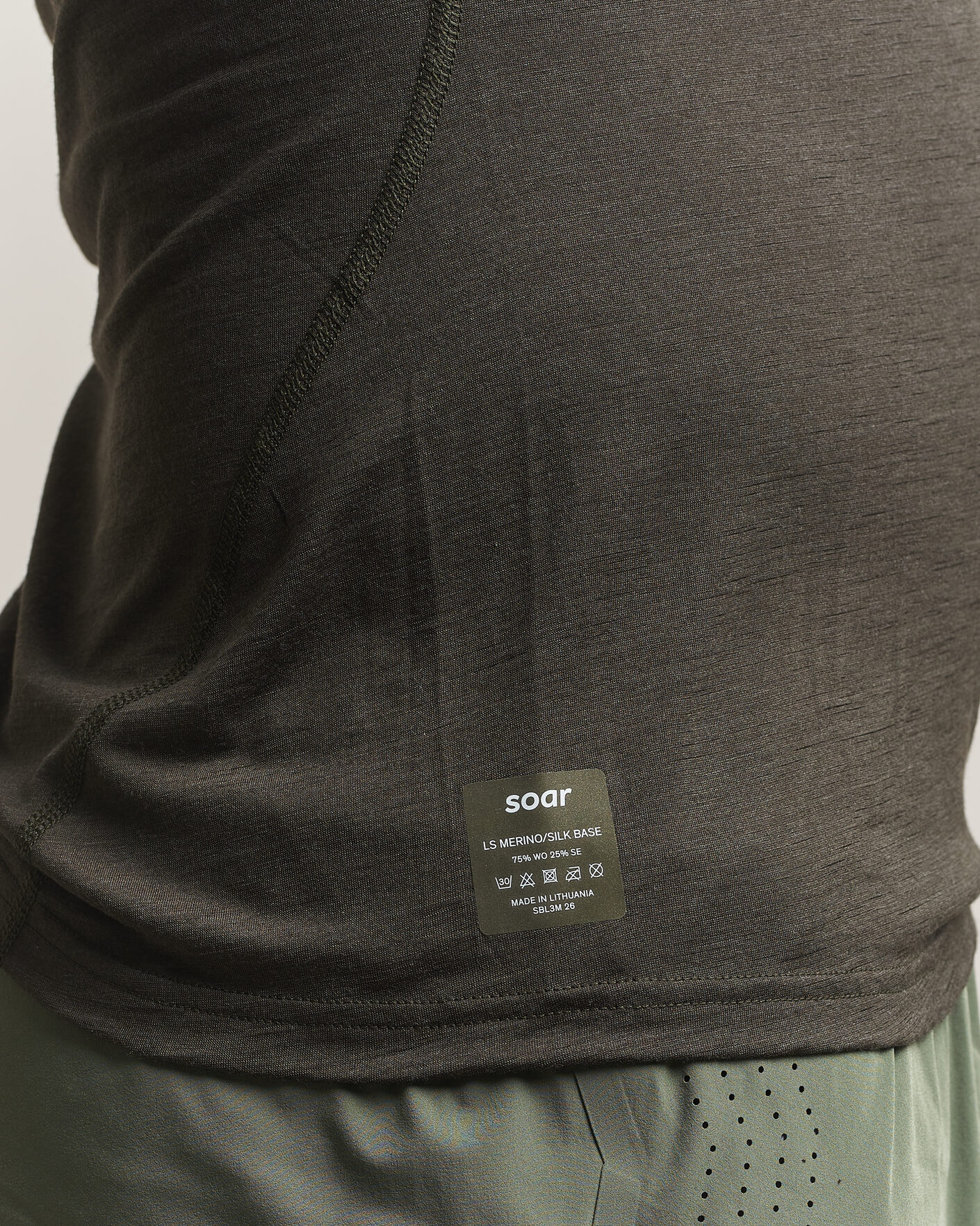 Homme | Pulls Et Tricots | SOAR Running | LS Merino/Silk Base Layer Forest
