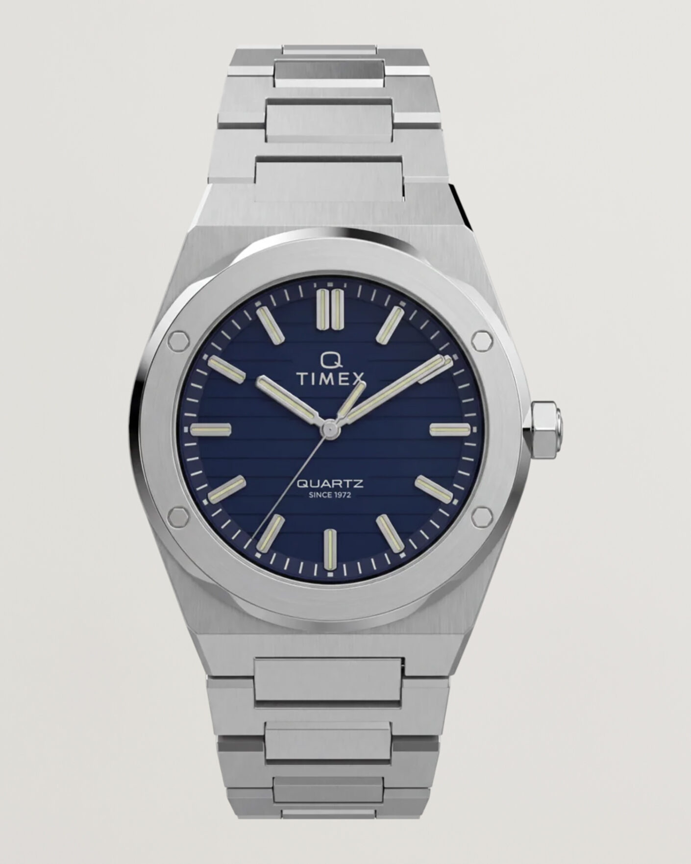 Homme | Timex Q Marbella Quartz Stainless Steel 40,5mm Blue Dial | Timex | Q Marbella Quartz Stainless Steel 40,5mm Blue Dial