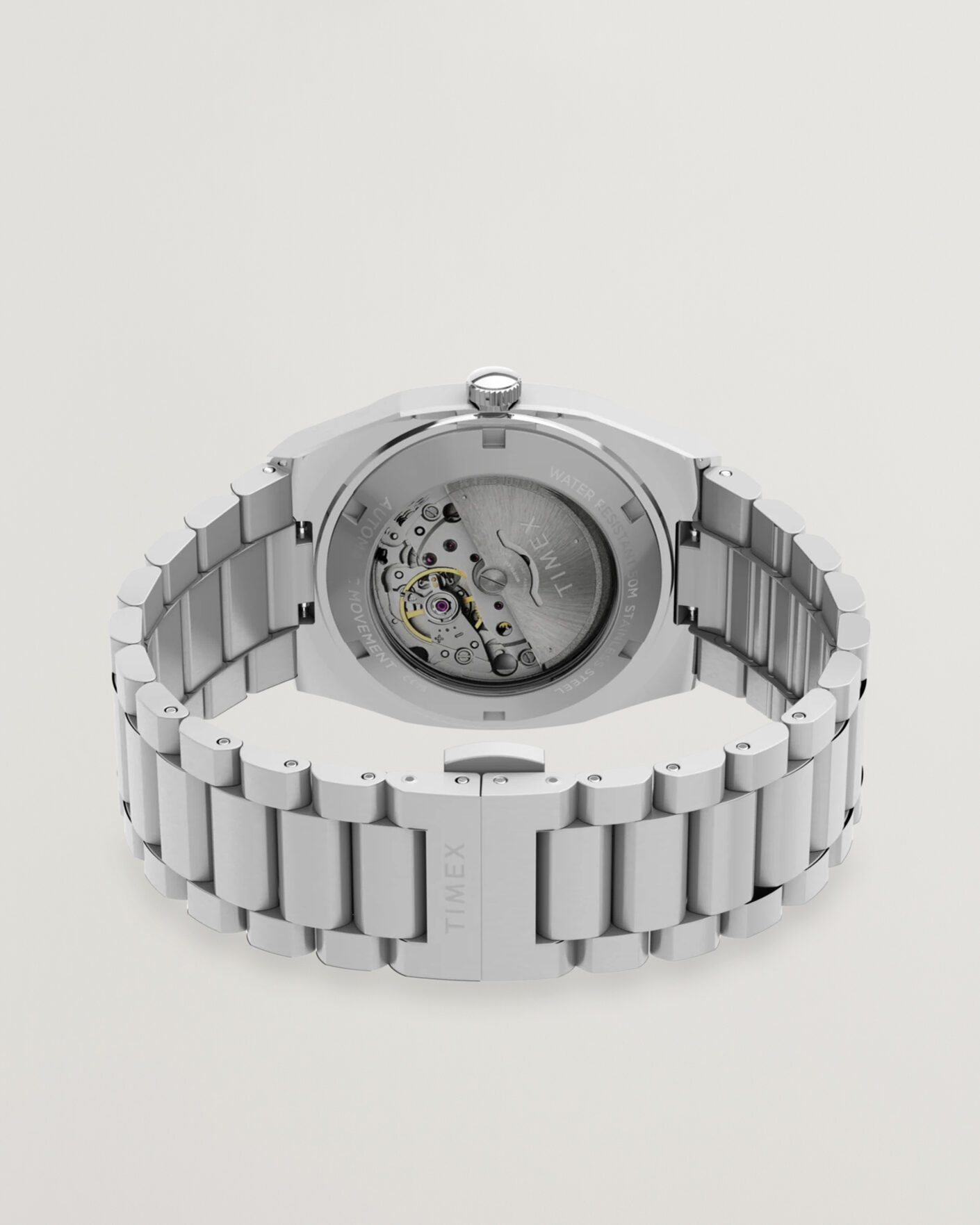 Homme | Timex Automatic E Line Stainless Steel 38mm Silver Dial | Timex | Automatic E Line Stainless Steel 38mm Silver Dial
