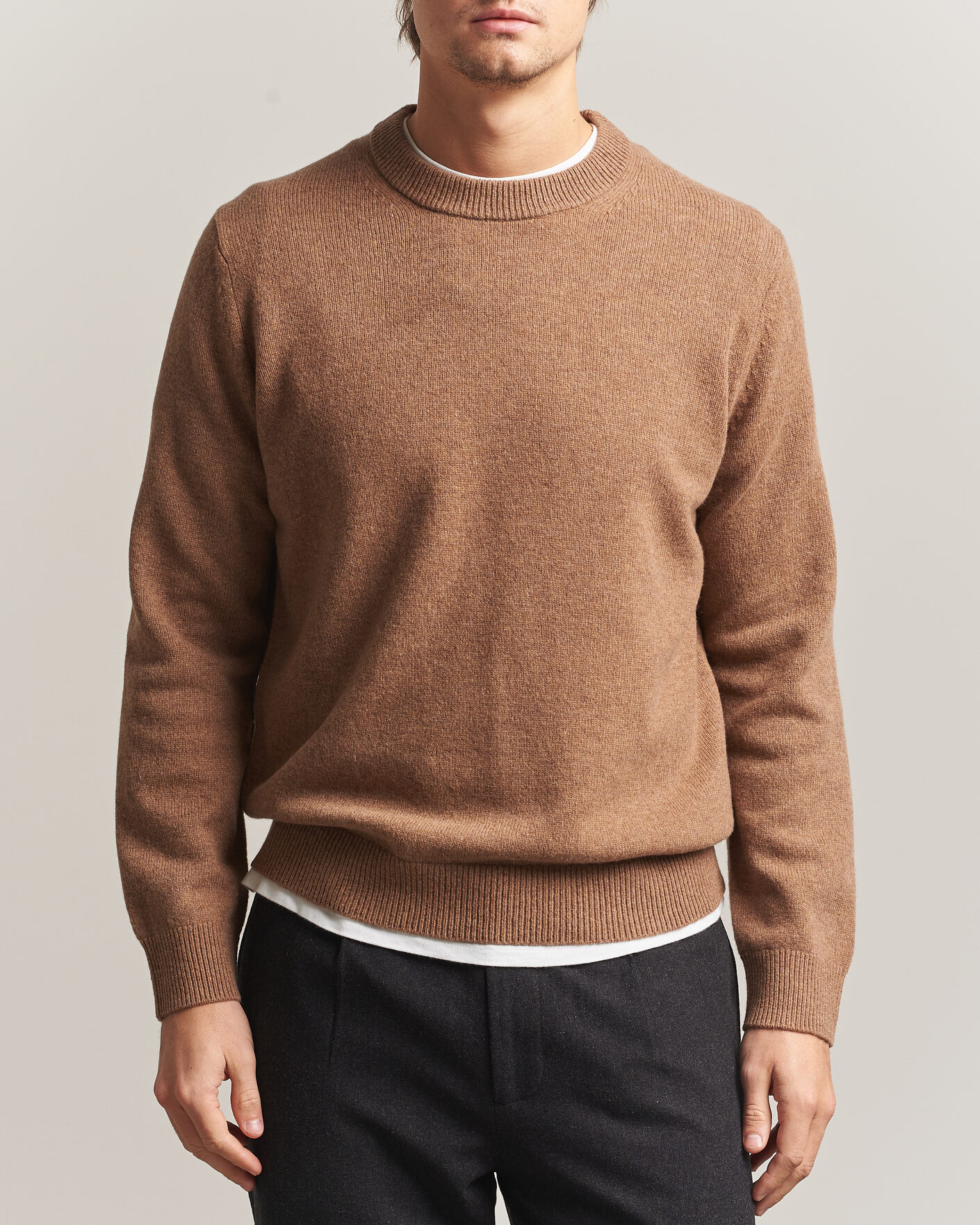 Homme | Pulls Et Tricots | Samsøe Samsøe | Isak Knitted Crew Neck Lead Gray