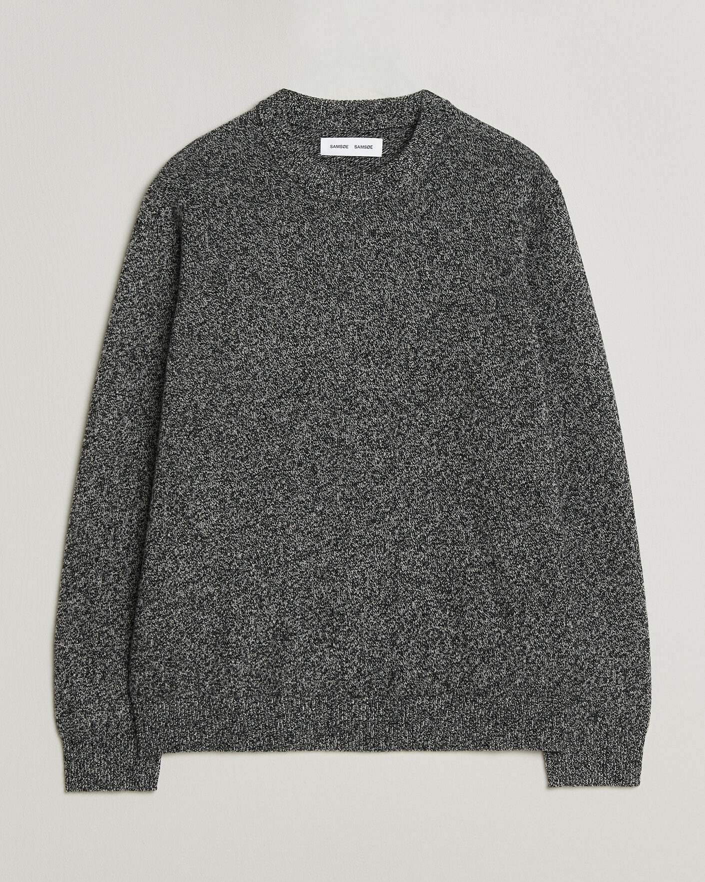 Homme | Pulls Et Tricots | Samsøe Samsøe | Isak Knitted Crew Neck Black White Melange