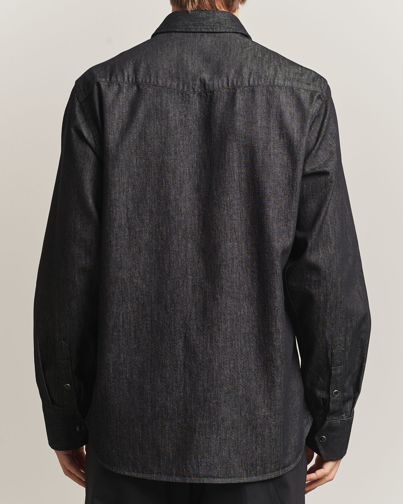 Homme | Chemises | Oscar Jacobson | Straight Fit Western Shirt Dark Grey