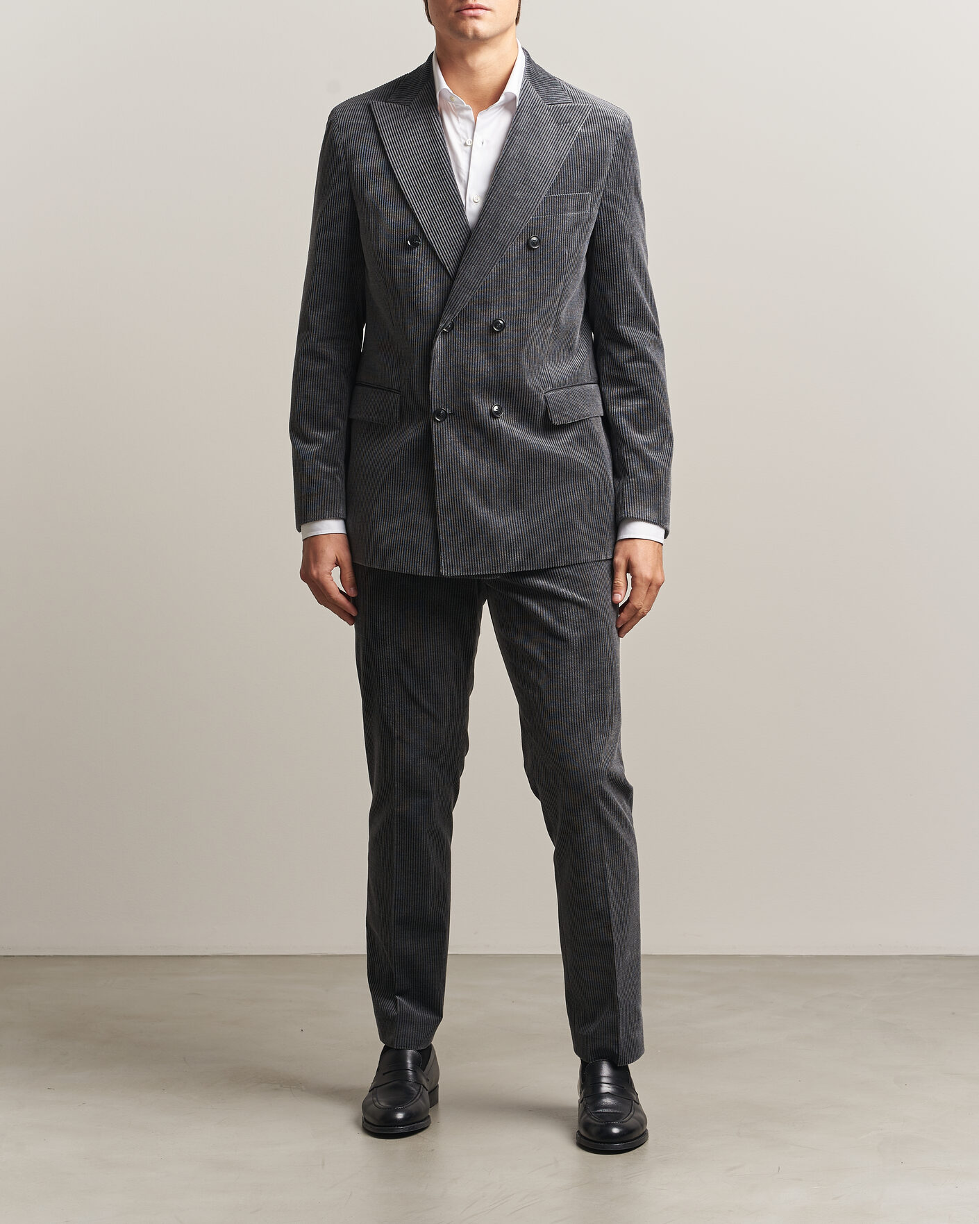 Homme | Pantalons | Oscar Jacobson | Dandy Corduroy Trousers Grey