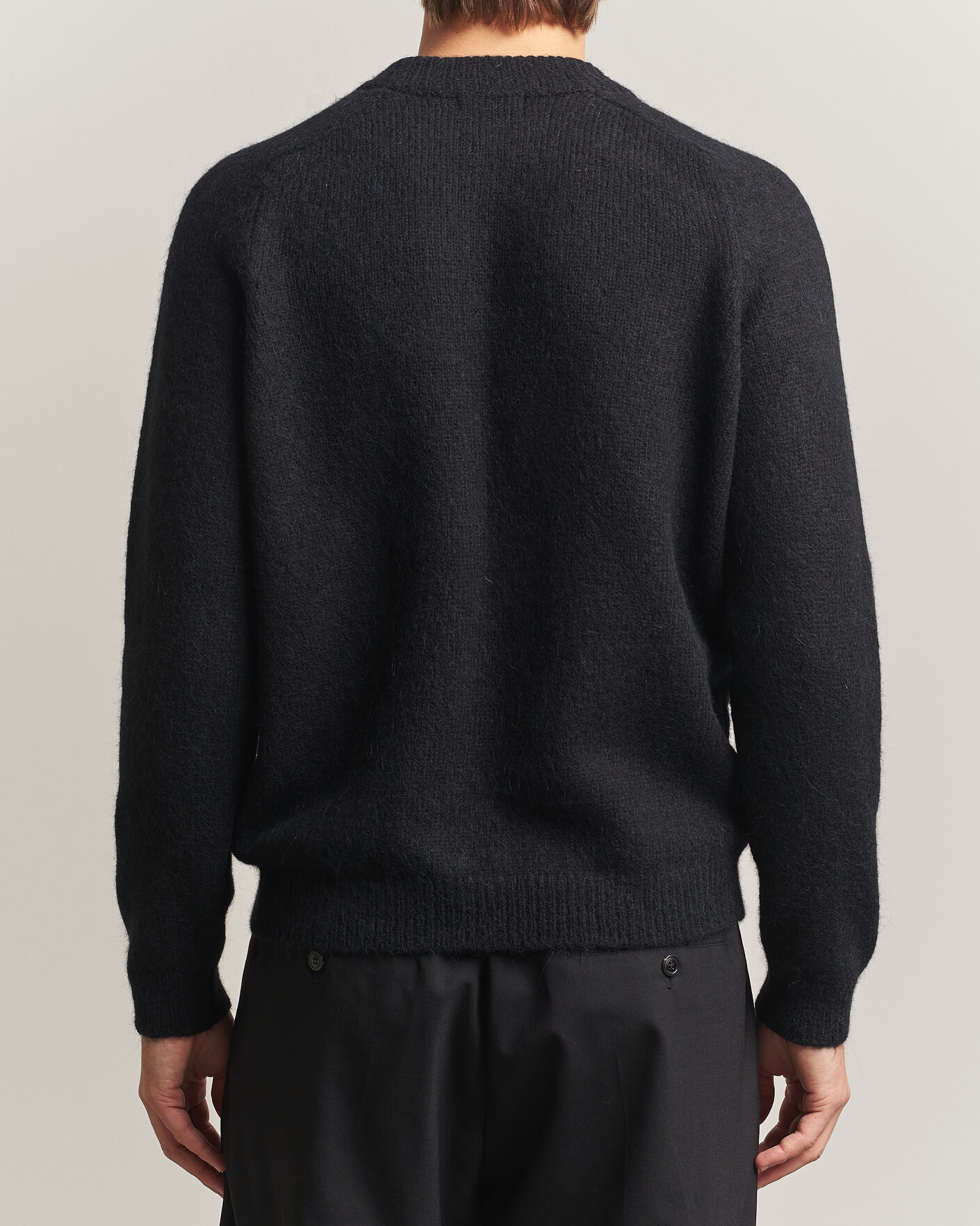 Homme | Pulls Et Tricots | Oscar Jacobson | Andie Alpacka/Merino Knitted Sweater Black