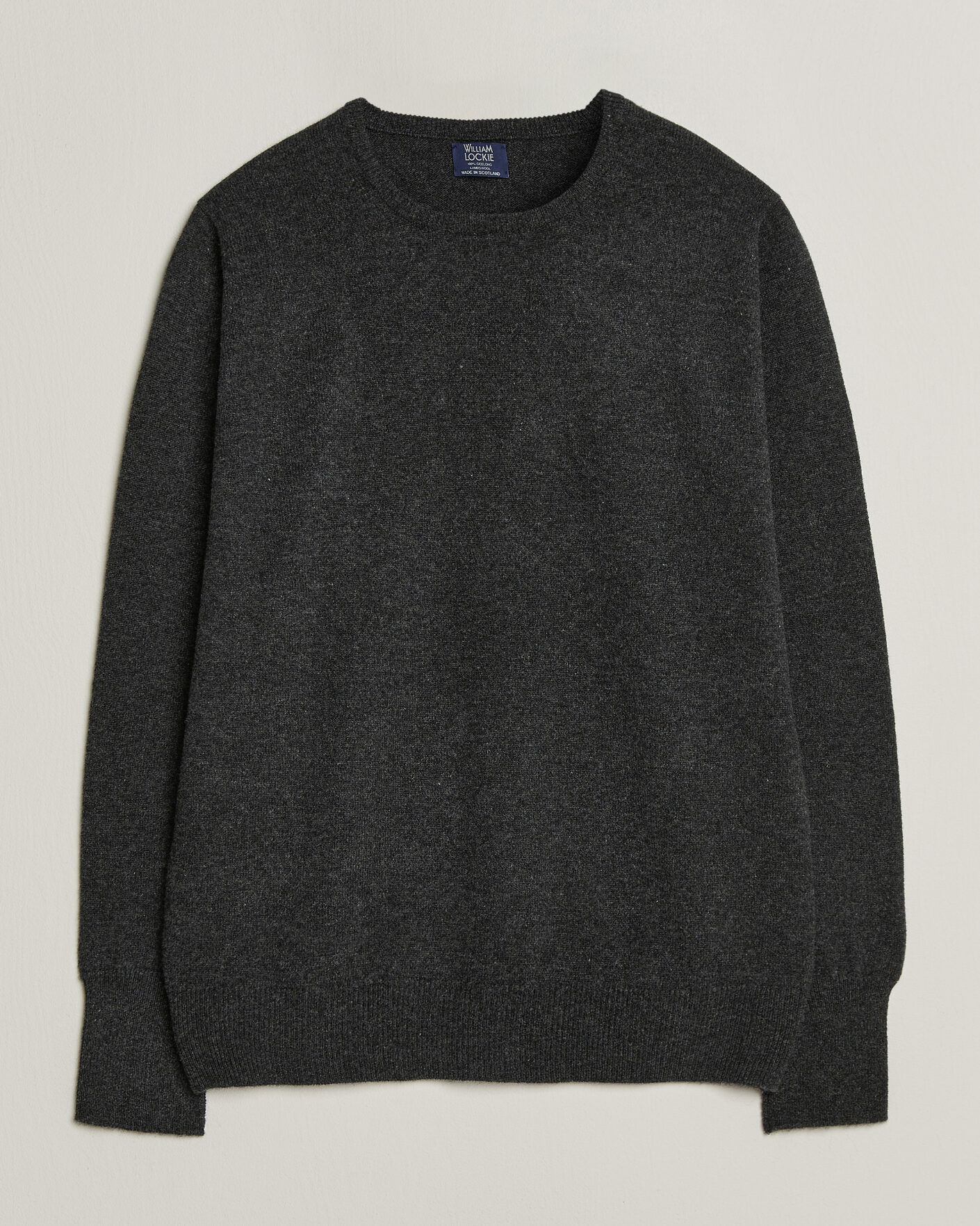 Homme | Pulls Et Tricots | William Lockie | Rob Lambswool Crewneck Charcoal