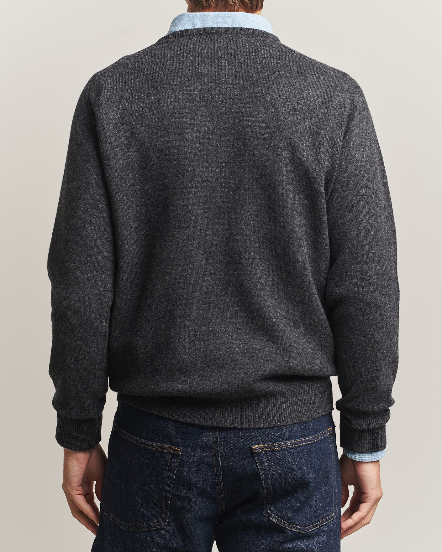 Homme | Pulls Et Tricots | William Lockie | Rob Lambswool Crewneck Charcoal